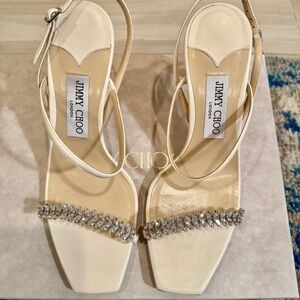 Jimmy Choo White Heels MEIRA 85